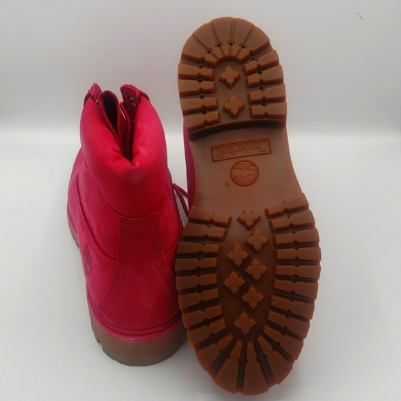 MENS TIMBERLAND size 8 1/2 COLOR PINK NEW NEVER BEEN WORN 100% AUTHENTIC - Picture 5 of 7